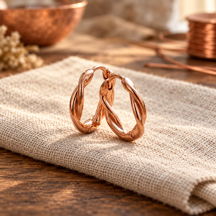 Skylark Copper Hoop Earrings