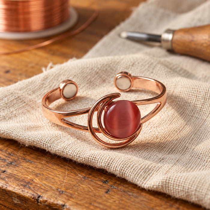 Moonrise Pink Copper Bracelet