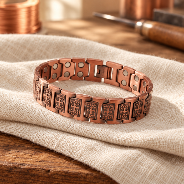 Raindrop Men's Copper Bracelet